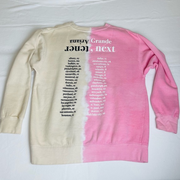 Ariana Grande World Tour Thank You Sweet Split Concert Merch Crewneck Sw… - Picture 3 of 16